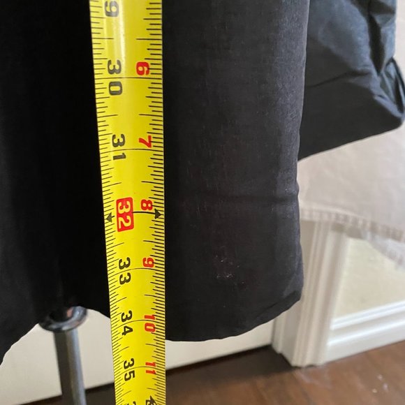 Vintage Black Cocktail Dress with Tie Waist, sz. L - Picture 9 of 15